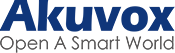 Akuvox logo with Open a Smart World tagline